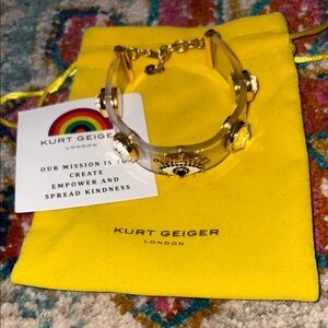 Kurt Geiger Gold Bracelet with Eye Design